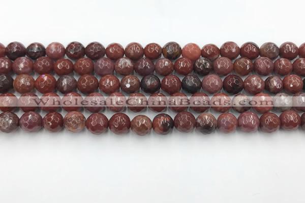 CAA3629 15.5 inches 6mm faceted round Portuguese agate beads