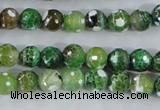 CAA375 15.5 inches 8mm faceted round fire crackle agate beads