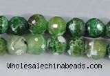 CAA377 15.5 inches 12mm faceted round fire crackle agate beads