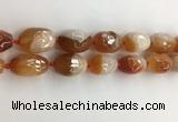 CAA3796 15*25mm - 18*28mm faceted rice agate druzy geode beads