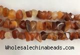 CAA3808 15.5 inches 10*14mm - 12*16mm faceted nuggets red agate beads