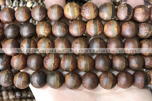 CAA3920 15 inches 12mm round tibetan agate beads wholesale