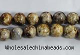 CAA393 15.5 inches 8mm round fire crackle agate beads wholesale