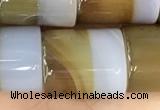 CAA3937 15.5 inches 15*18mm tube Madagascar agate beads wholesale