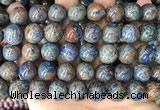 CAA4014 15.5 inches 16mm round blue crazy lace agate beads