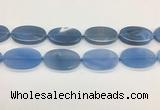 CAA4066 15.5 inches 30*50mm oval blue agate gemstone beads