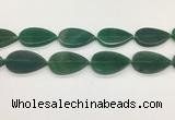 CAA4069 15.5 inches 30*50mm flat teardrop green agate gemstone beads