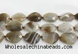 CAA4080 15.5 inches 22*30mm - 26*32mm faceted freeform line agate beads