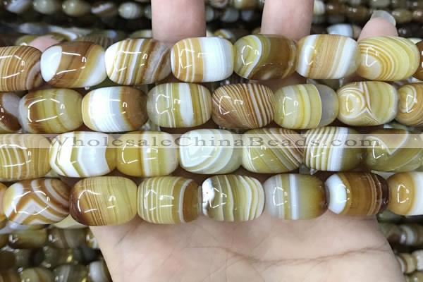 CAA4154 15.5 inches 13*18mm drum line agate beads wholesale