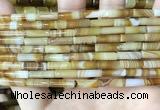 CAA4176 15.5 inches 4*13mm tube line agate beads wholesale