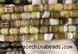 CAA4192 15.5 inches 11*15mm drum line agate gemstone beads