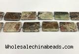 CAA4359 15.5 inches 25*35mm rectangle rainforest agate beads