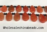 CAA4362 Top drilled 20*30mm freeform dragon veins agate beads