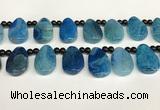 CAA4364 Top drilled 20*30mm freeform dragon veins agate beads