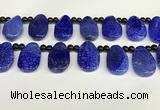 CAA4365 Top drilled 20*30mm freeform dragon veins agate beads