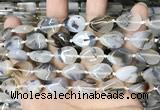 CAA4375 15.5 inches 12*16mm flat teardrop Montana agate beads