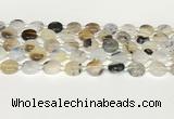 CAA4384 15.5 inches 14mm flat round Montana agate beads