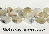 CAA4392 15.5 inches 30*30mm flat round Montana agate beads