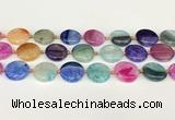 CAA4412 15.5 inches 20mm flat round agate druzy geode beads