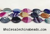 CAA4416 15.5 inches 18*25mm oval agate druzy geode beads