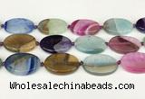 CAA4433 15.5 inches 25*35mm oval agate druzy geode beads