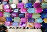 CAA4447 15.5 inches 12*16mm rectangle dragon veins agate beads