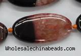 CAA446 15.5 inches 20*40mm oval agate druzy geode gemstone beads