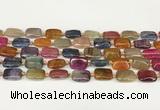 CAA4502 15.5 inches 10*14mm rectangle dragon veins agate beads