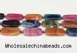 CAA4506 15.5 inches 13*30mm rectangle dragon veins agate beads