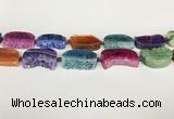 CAA4541 15.5 inches 22*32mm - 25*35mm freefrom agate druzy geode beads