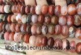 CAA4565 15.5 inches 8*13mm - 8*14mm rondelle south red agate beads