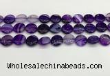 CAA4597 15.5 inches 14mm flat round banded agate beads wholesale