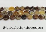 CAA4604 15.5 inches 16mm flat round banded agate beads wholesale