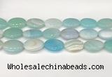 CAA4681 15.5 inches 18*25mm oval banded agate beads wholesale