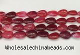 CAA4705 15.5 inches 13*18mm flat teardrop banded agate beads wholesale