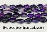 CAA4711 15.5 inches 15*20mm flat teardrop banded agate beads wholesale