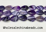 CAA4719 15.5 inches 18*25mm flat teardrop banded agate beads wholesale