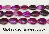 CAA4720 15.5 inches 18*25mm flat teardrop banded agate beads wholesale