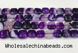 CAA4735 15.5 inches 12*12mm square banded agate beads wholesale