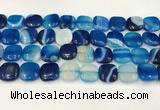 CAA4746 15.5 inches 14*14mm square banded agate beads wholesale