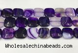 CAA4766 15.5 inches 20*20mm square banded agate beads wholesale