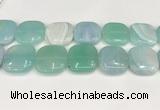 CAA4785 15.5 inches 30*30mm square banded agate beads wholesale