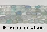 CAA4793 15.5 inches 10*14mm rectangle banded agate beads wholesale