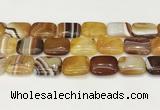 CAA4821 15.5 inches 18*25mm rectangle banded agate beads wholesale