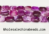 CAA4823 15.5 inches 18*25mm rectangle banded agate beads wholesale