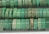 CAA4851 15.5 inches 2*5mm heishi grass agate beads wholesale