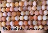 CAA4856 15.5 inches 8mm faceted round botswana agate beads