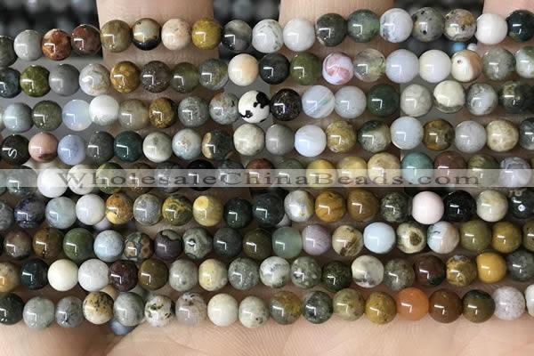 CAA4920 15.5 inches 4mm round ocean agate beads wholesale