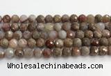 CAA5012 15.5 inches 10mm faceted round flower agate beads