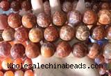 CAA5078 15.5 inches 20mm round red dragon veins agate beads